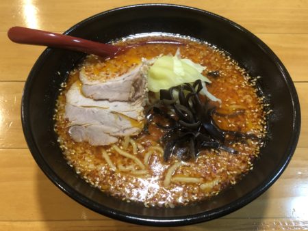 山嵐清田店の赤スープ
