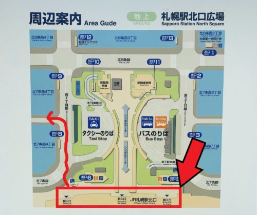札幌駅北口の地図 ふーも札幌店の案内